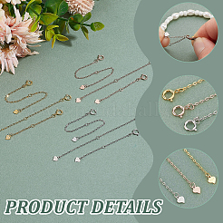 9 Stück 9 Stile 925 Sterling Silber Kettenverlängerung&nbsp;FIND-GA0004-23