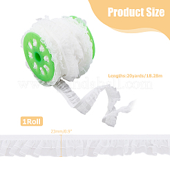 Ruban de dentelle plissée en nylon&nbsp;OCOR-WH0078-310B
