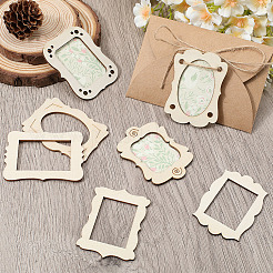 3 set di ritagli di legno non finiti&nbsp;DIY-SP0003-85