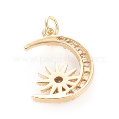 Pendentifs en laiton zircon cubique transparent&nbsp;KK-O126-23G