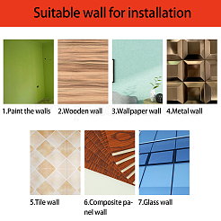 Acrylspiegel Wandaufkleber Aufkleber&nbsp;DIY-CN0001-13B-Y