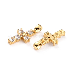 Ottone micro spianare pendenti zirconi&nbsp;ZIRC-P089-21