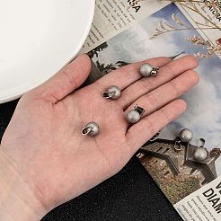 Anlaufgeschützte runde Anhänger aus 303er Edelstahl mit 201 Edelstahlverschluss&nbsp;STAS-M184-14B