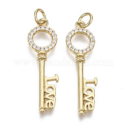 Messing Micro Pave klare Zirkonia Anhänger zum Valentinstag&nbsp;ZIRC-N039-089-NF
