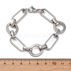 Anlaufgeschützte ovale Gliederkettenarmbänder aus Edelstahl 304&nbsp;BJEW-I293-03P