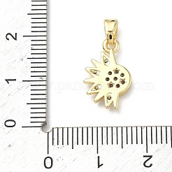Pendentifs en laiton zircon cubique transparent&nbsp;KK-P350-15G