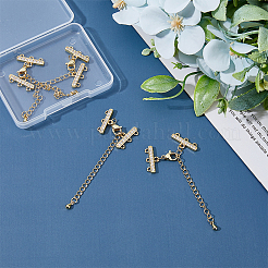 4 Set Messing Micro Pave Zirkonia Kettenverlängerung&nbsp;KK-HY0003-15