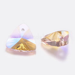 Breloques de strass en verre à facettes&nbsp;RGLA-F050-B-223PS