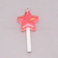Pendentifs en résine&nbsp;RESI-WH0025-11F