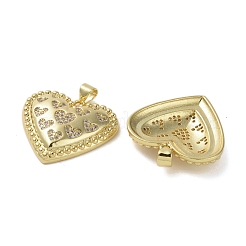Messing micro pave klare zirkonia anhänger&nbsp;KK-H466-08G-03