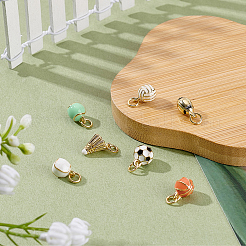 8 pz 8 stili pendenti in ottone smaltato&nbsp;KK-BBC0023-88