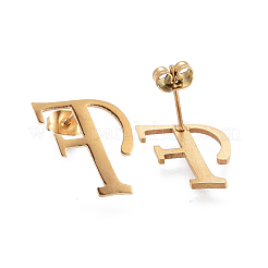Boucles d'oreilles à tige en acier inoxydable 304&nbsp;EJEW-E241-06F