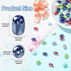 100 Stück 10 Farben undurchsichtige Glasperlen&nbsp;GLAA-YW0005-57