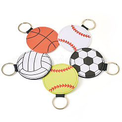 5 Stile Sport Thema PU-Leder Schlüsselanhänger&nbsp;SJEW-TA0001-06