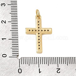 Pendenti in zirconi cubici trasparenti in micro pavè di ottone&nbsp;CU-CBA3C32-20G