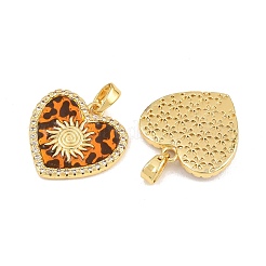 Pendentifs en laiton zircon cubique transparent&nbsp;CU-CBA415D-11G-03