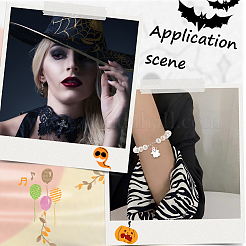 32 Stück 2 Farben Halloween-Legierungs-Email-Anhänger&nbsp;ENAM-SC0016-82