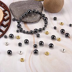 175 Stück nichtmagnetische synthetische Hämatit-Rundperlen für die Schmuckherstellung&nbsp;DIY-SZ0005-99