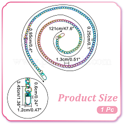 1 poignée de sac en alliage de zinc avec chaîne gourmette&nbsp;FIND-WR0008-78C