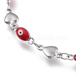 Bracciali a maglie in acciaio inossidabile 304&nbsp;BJEW-M203-05P-C