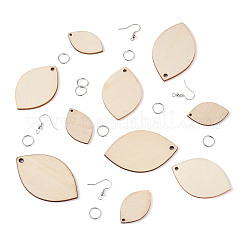 DIY-Sets zur Herstellung unfertiger Ohrringe aus Holzanhängern&nbsp;DIY-YS0001-16