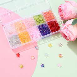 350pcs 10 Farben transparent gespritzte Milchglasperlen&nbsp;GLAA-YW0005-27