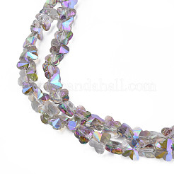 Placcare trasparente perle di vetro fili&nbsp;EGLA-N002-20A-D05