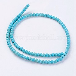 Kunsttürkisfarbenen Perlen Stränge&nbsp;G-E456-45A-4mm