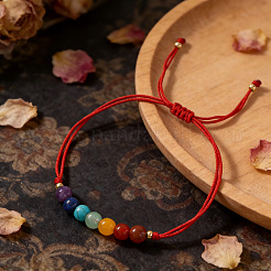 7 Chakra-Armband mit rundem Edelstein&nbsp;QK8990