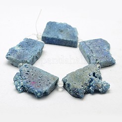 Galvánico druzy natural de cristal hebras&nbsp;G-N0257-05