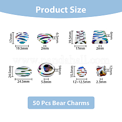 40 Stück 4 Stil UV-Beschichtung undurchsichtige Acrylperlen&nbsp;SACR-DC0001-07