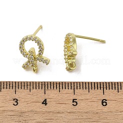 Risultati di orecchini a bottone in ottone con placcatura a cremagliera e zirconi cubici&nbsp;KK-G487-10G