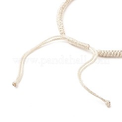 Fabricación de pulsera de cordón de poliéster trenzado ajustable&nbsp;AJEW-JB01109-02