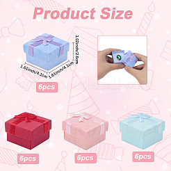 24 Stück 4 Farben Valentinstagsgeschenke Pakete Ringboxen aus Karton&nbsp;CBOX-SP0001-02