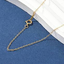 Colliers à maillons en or 1/20/14 carat pour femmes et hommes&nbsp;NJEW-Z068-02G-01