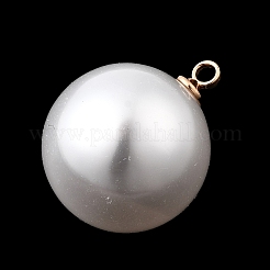 Pendentifs en plastique imitation perle ABS&nbsp;FIND-H052-01J-04KCG