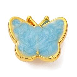 Pendentifs en laiton plaqués avec perles d'imitation en ABS&nbsp;KK-S406-06A