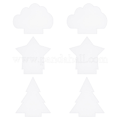 6 Stück Weihnachtsbaum & Stern & Wolke Acrylplatte&nbsp;TACR-GA0001-03