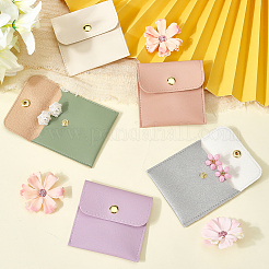 5 pz 5 colori sacchetti portagioielli in similpelle PU&nbsp;ABAG-CL0001-04B