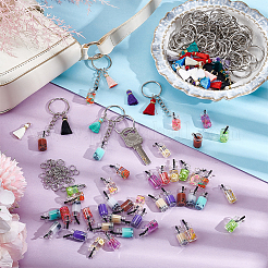 DIY-Sets zum Basteln von Bubble-Tea-Schlüsselanhängern aus Glasimitation&nbsp;AJEW-OC0013-73