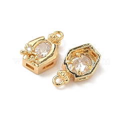 Pendentifs avec zircon cubiques à micro-pavés en laiton&nbsp;KK-S531-06G-B