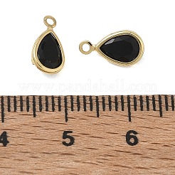 Messing ebnen Zirkonia Charms&nbsp;CU-CBABEB3-04G-01