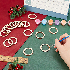 Anillos de unión de madera sin terminar&nbsp;WOOD-NB0001-98B