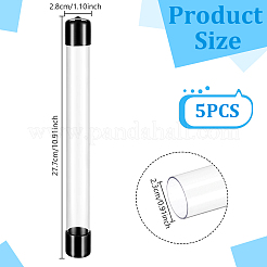 5 Stück transparente Aufbewahrungsröhre aus PVC-Kunststoff&nbsp;FIND-GA0008-68A