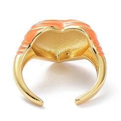 Anillos de brazalete de latón esmaltado&nbsp;RJEW-P023-21G