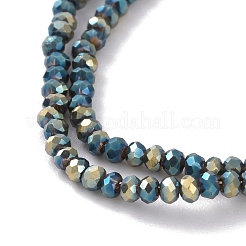 Chapelets de perles en verre électroplaqué&nbsp;LS-EGLA-K010-FP02