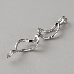 925 Perlenkäfiganhänger aus Sterlingsilber&nbsp;FIND-WH0473-007P