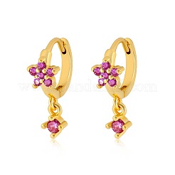Pendientes de flor de ciruelo con circonitas de plata s925&nbsp;IM8168-9