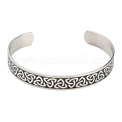 Brazaletes abiertos de acero inoxidable 304 que no se deslustran&nbsp;BJEW-P300-02P