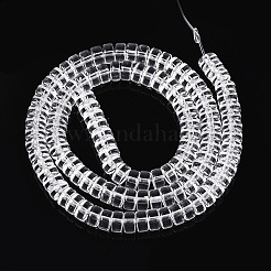 Fili di perline do vetro trasparente&nbsp;LS-GLAA-N028-3x6mm-01